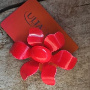 Ulta Beauty Bold Red Flower Brooch